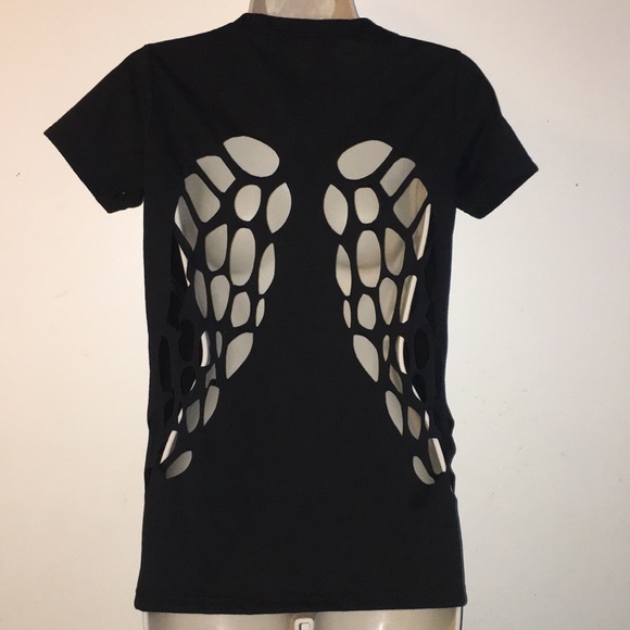 angel wings t shirt cut out